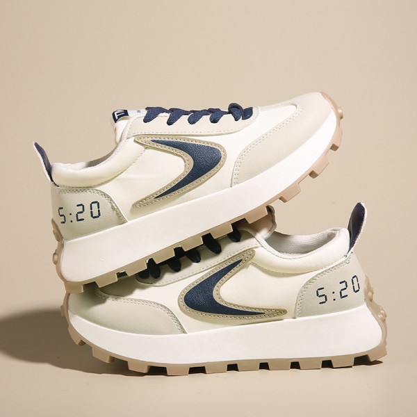 Women Fashion Casual Breathable Thick-Soled Lace-Up Sneaker